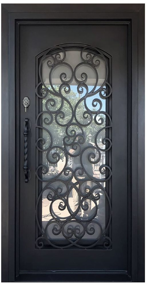 Nova Royal Series Wrought Iron Custom Exterior Door Style 067