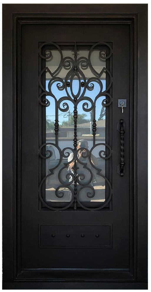 Nova Royal Series Wrought Iron Custom Exterior Door Style 068