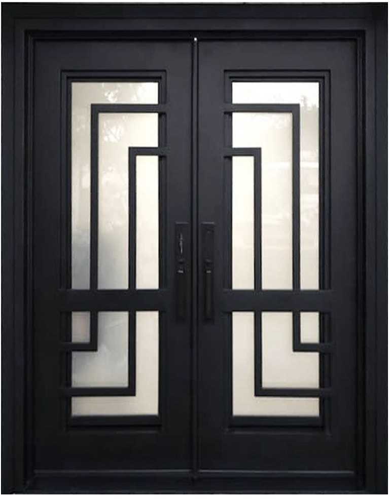 Nova Royal Series Wrought Iron Custom Exterior Door Style 070