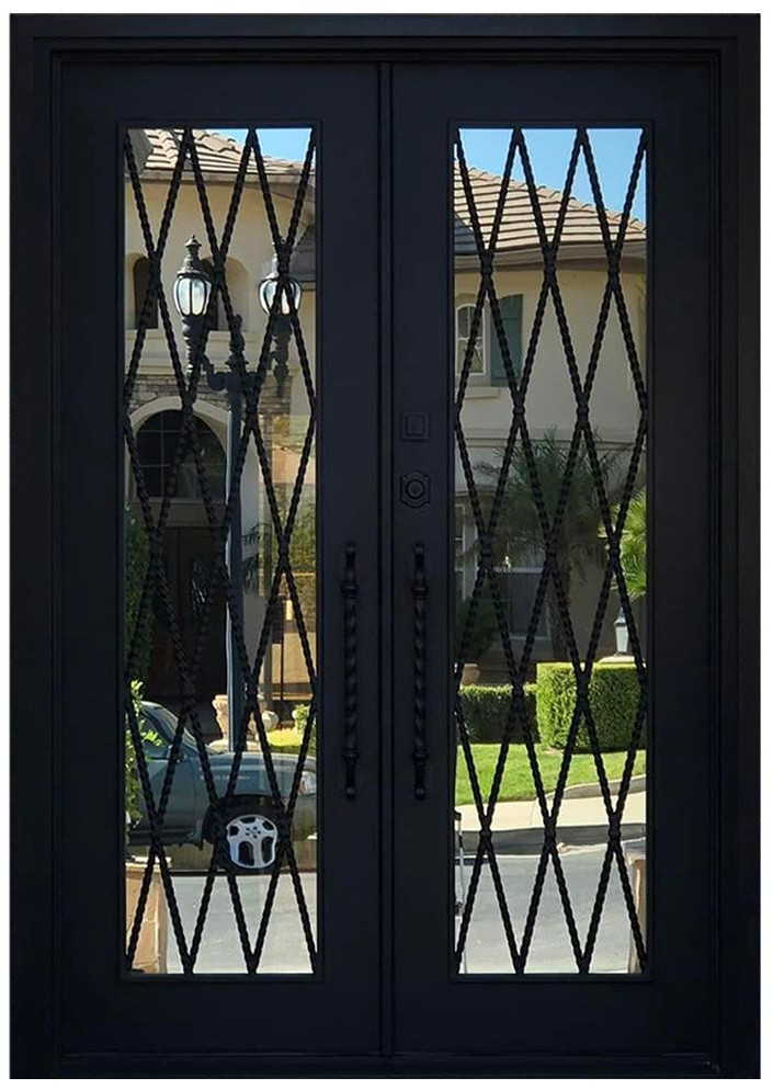 Nova Royal Series Wrought Iron Custom Exterior Door Style 074