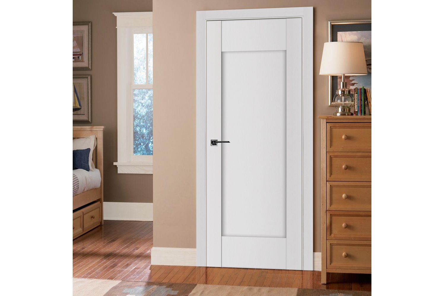 Nova Stile 012 Soft White Laminated Modern Interior Door