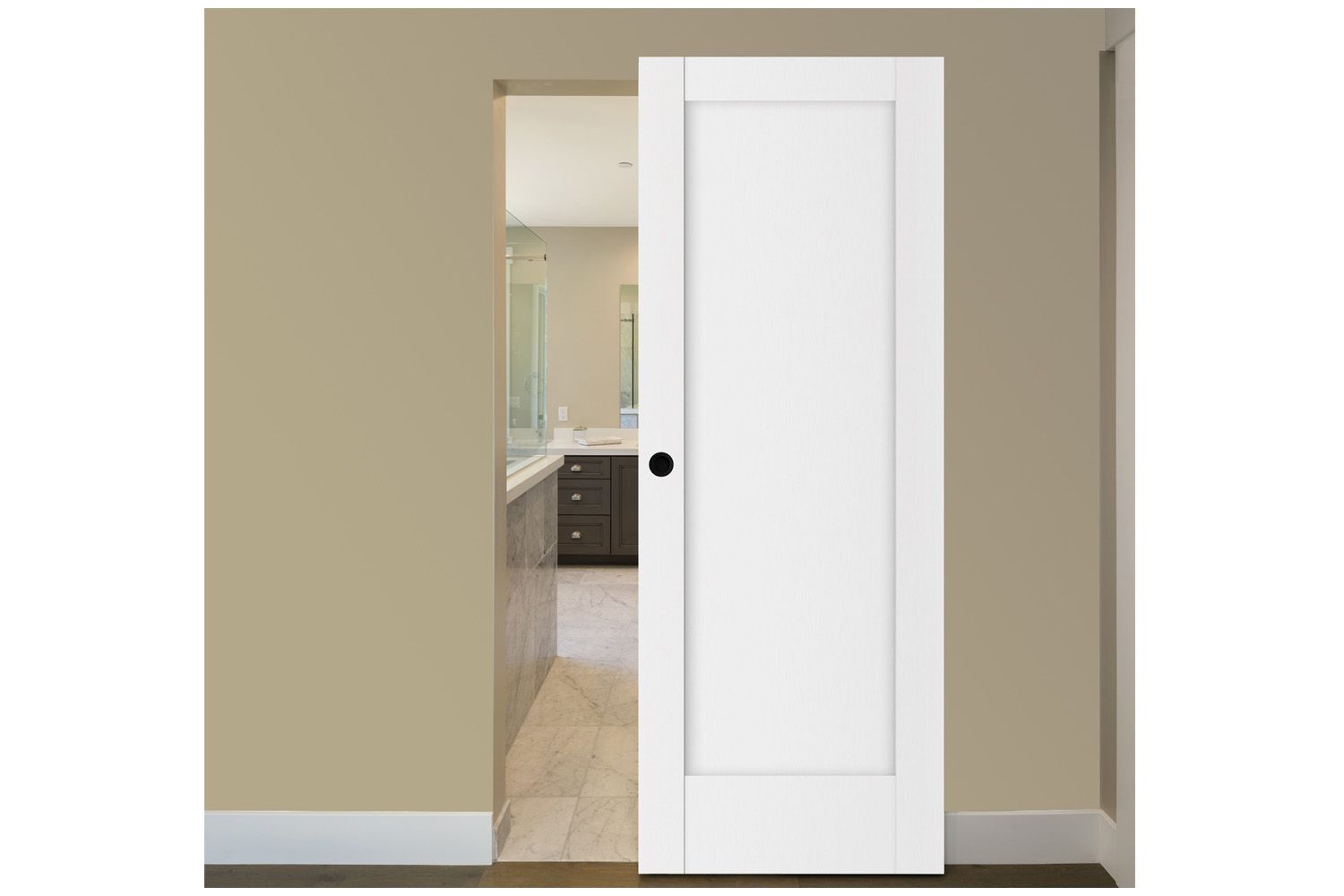 Nova Stile 059 Soft White Laminated Modern Interior Door