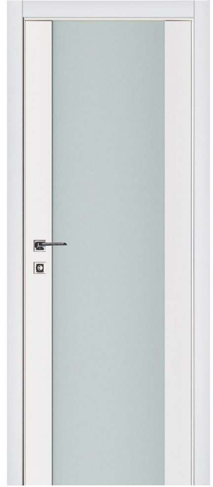 Nova Triplex 001 Soft White Laminated Modern Interior Door