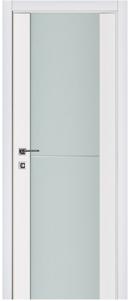 Nova Triplex 002 Soft White Laminated Modern Interior Door