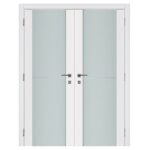 Nova Triplex 002 Soft White Laminated Modern Interior Door