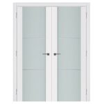 Nova Triplex 004 Soft White Laminated Modern Interior Door