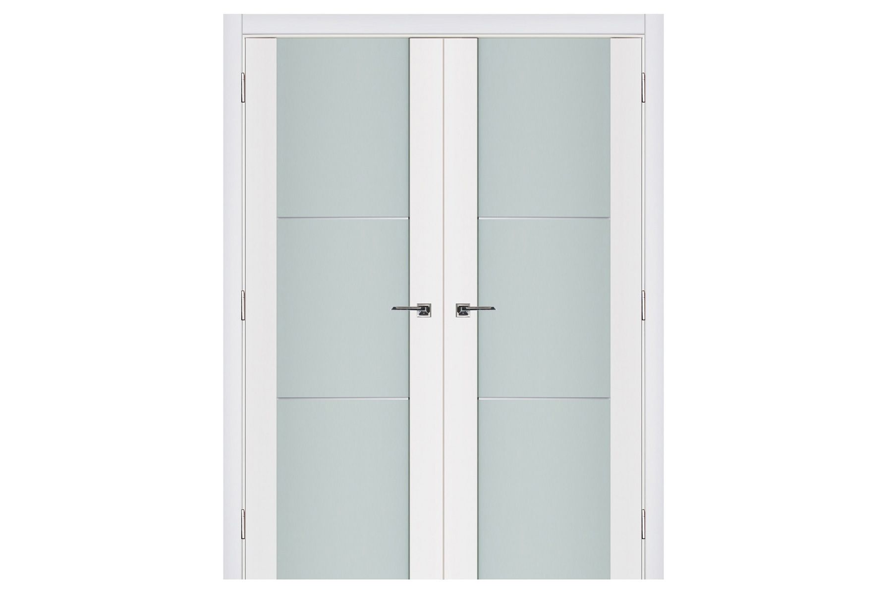 Nova Triplex 004 Soft White Laminated Modern Interior Door