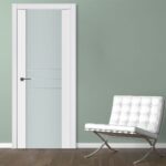 Nova Triplex 005 Soft White Laminated Modern Interior Door