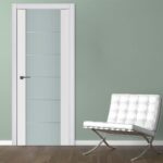 Nova Triplex 008 Soft White Laminated Modern Interior Door