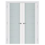 Nova Triplex 008 Soft White Laminated Modern Interior Door