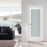 Nova Triplex 056 Soft White Laminated Modern Interior Door