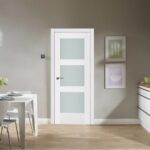 Nova Triplex 058 Soft White Laminated Modern Interior Door