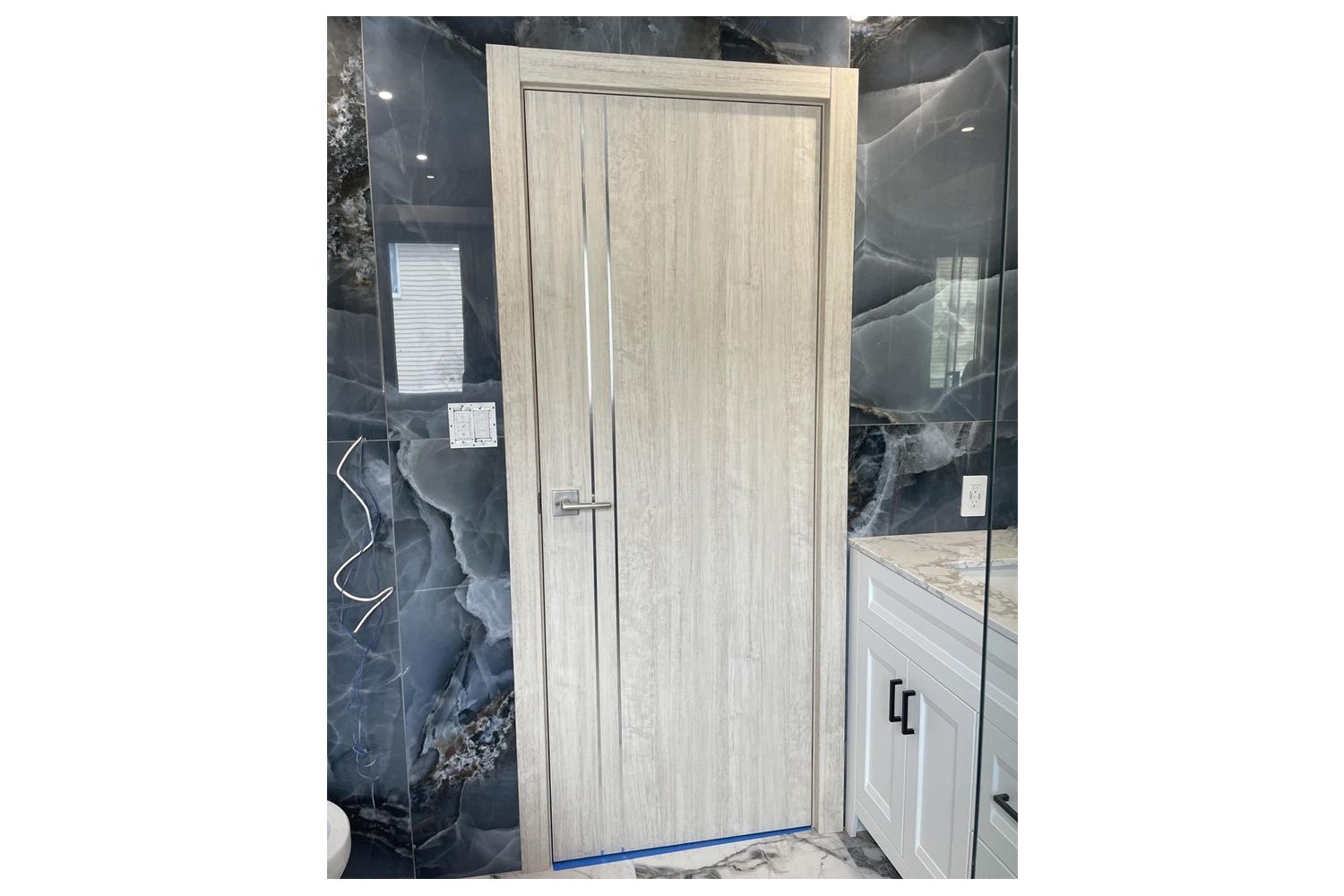 Nova HG-002V Light Aloe Wood Laminated Modern Interior Door