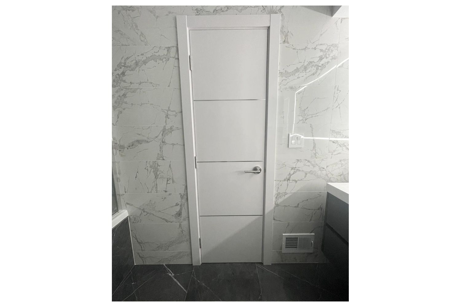 Nova HG008 White Drawing Laminated Modern Interior Door