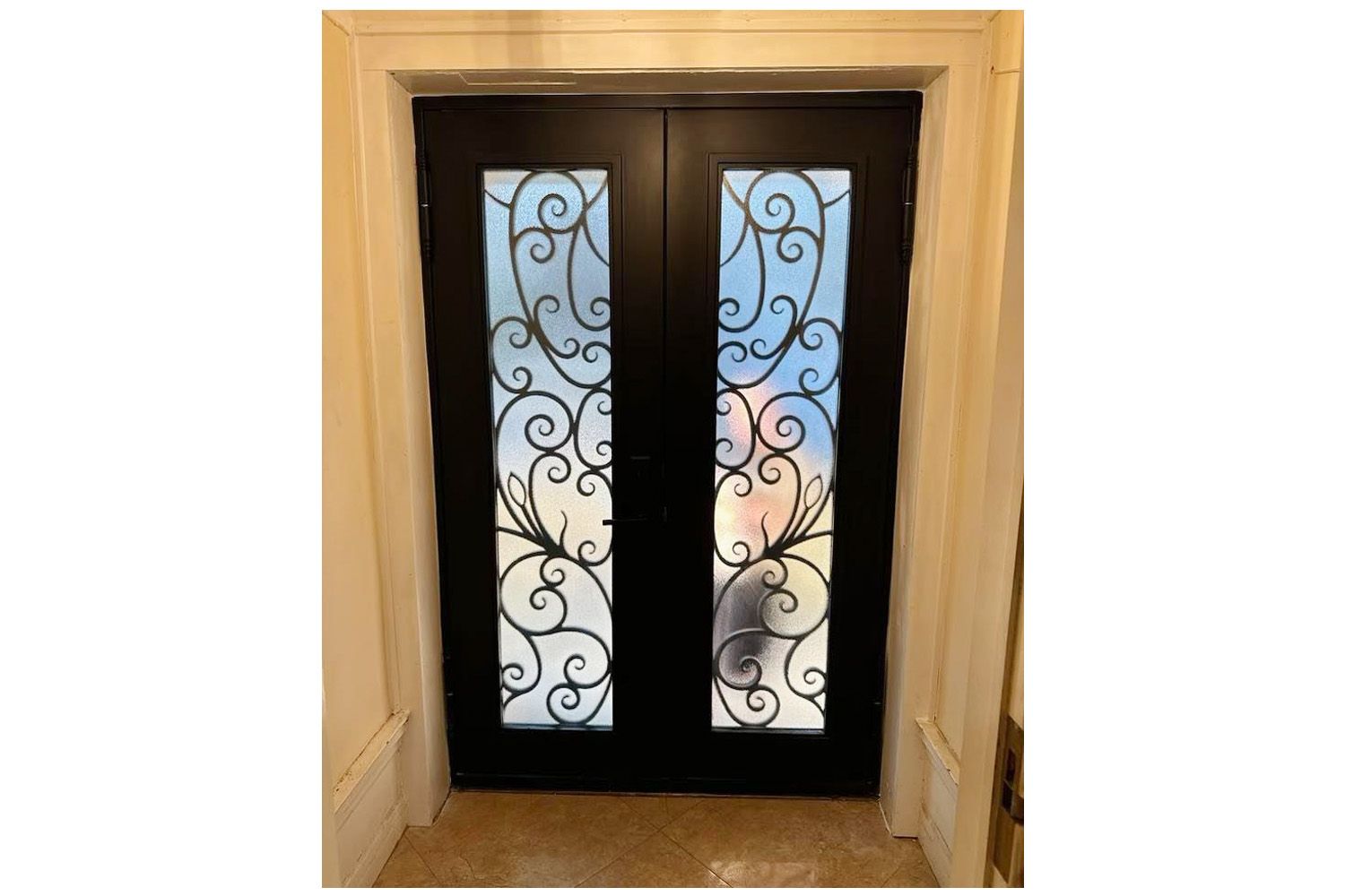 Nova Royal Series Wrought Iron Custom Exterior Door Style 001