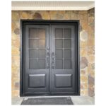 Nova Royal Series Wrought Iron Custom Exterior Door Style 052