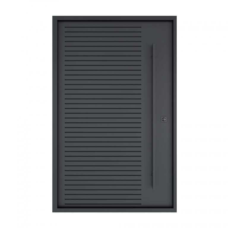 Nova Royal Series Pivot Wrought Iron Custom Exterior Door – Style 011