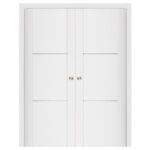 Nova Stile 004 Soft White Laminated Modern Interior Door