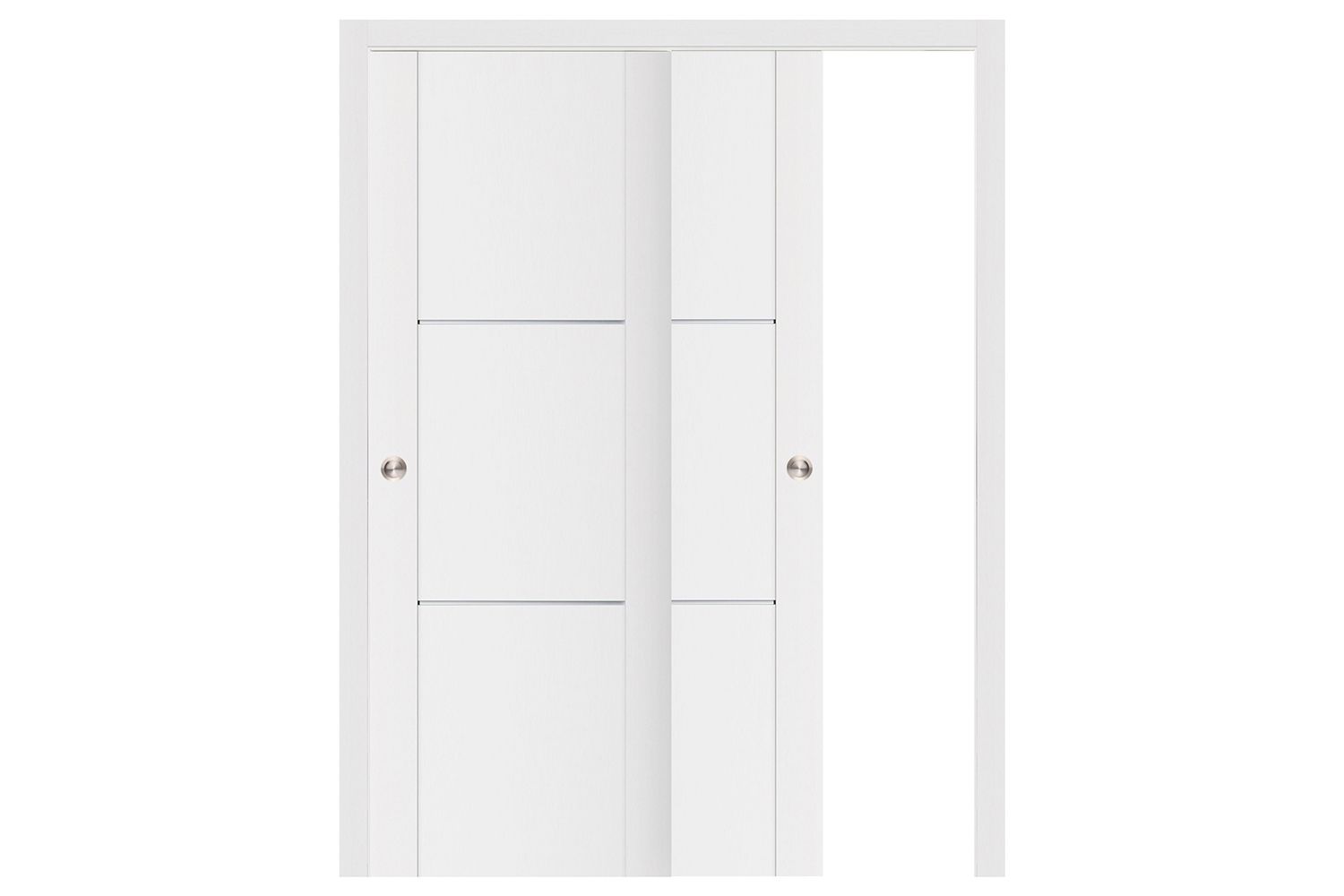 Nova Stile 004 Soft White Laminated Modern Interior Door