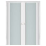 Nova Triplex 001 Soft White Laminated Modern Interior Door