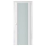 Nova Triplex 001 Soft White Laminated Modern Interior Door