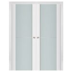 Nova Triplex 002 Soft White Laminated Modern Interior Door