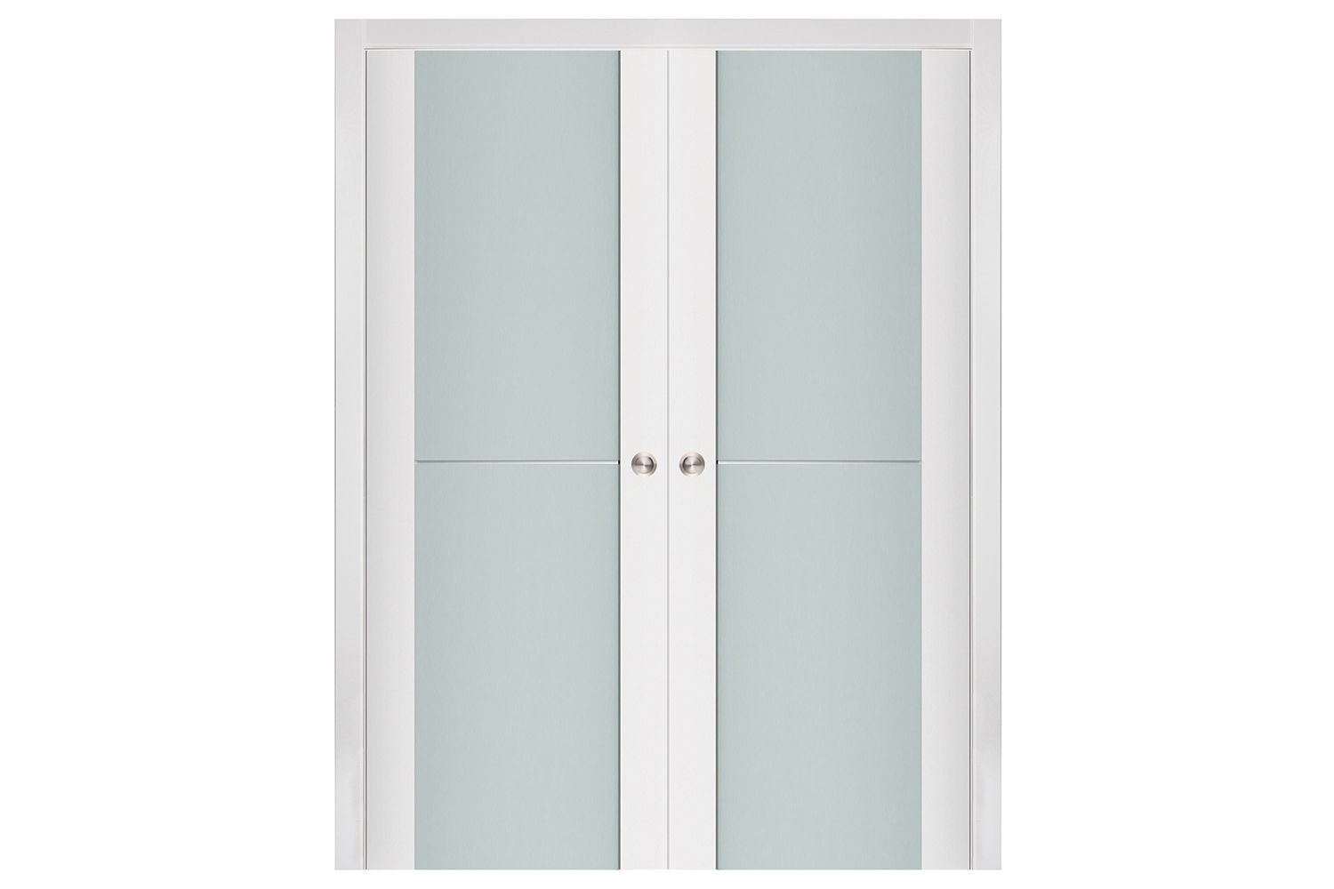 Nova Triplex 002 Soft White Laminated Modern Interior Door