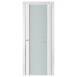 Nova Triplex 003 Soft White Laminated Modern Interior Door