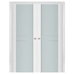 Nova Triplex 003 Soft White Laminated Modern Interior Door