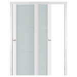 Nova Triplex 004 Soft White Laminated Modern Interior Door