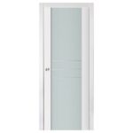 Nova Triplex 006 Soft White Laminated Modern Interior Door