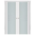 Nova Triplex 005 Soft White Laminated Modern Interior Door