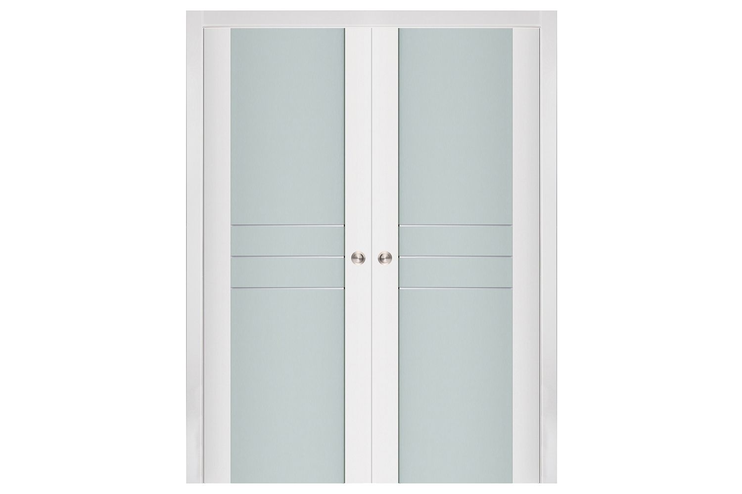 Nova Triplex 006 Soft White Laminated Modern Interior Door