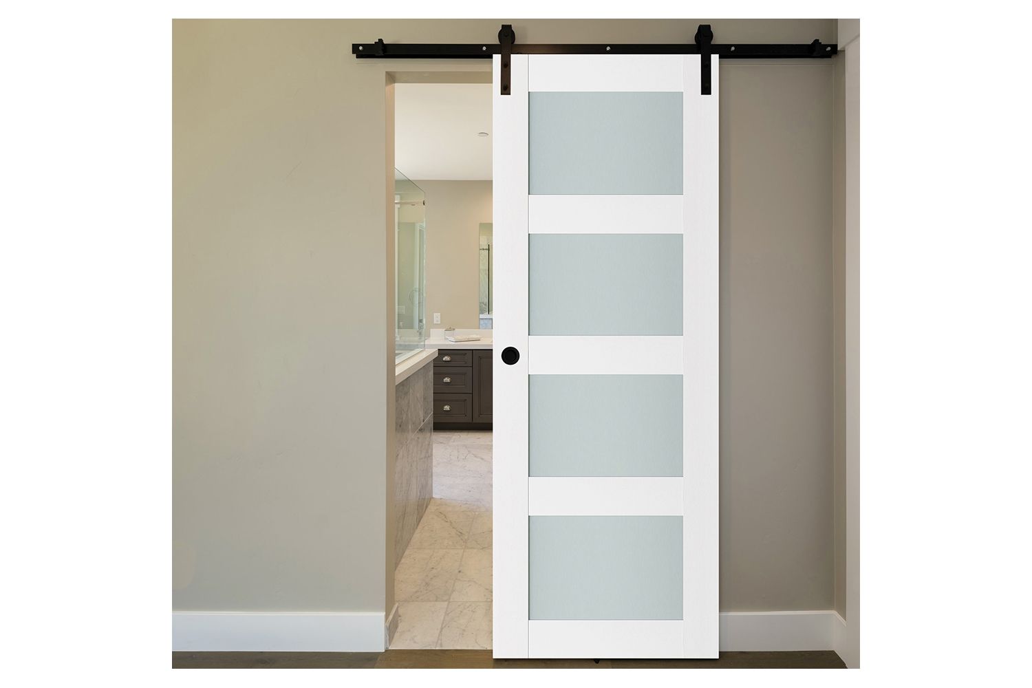 Nova Triplex 021 Soft White Laminated Modern Interior Door