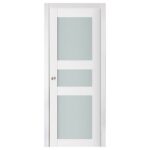 Nova Triplex 029 Soft White Laminated Modern Interior Door