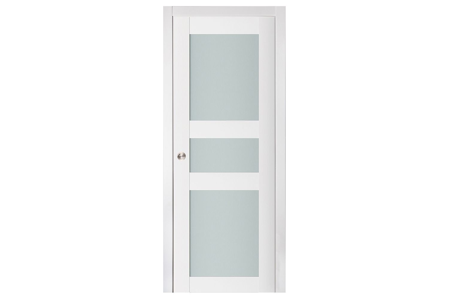 Nova Triplex 029 Soft White Laminated Modern Interior Door