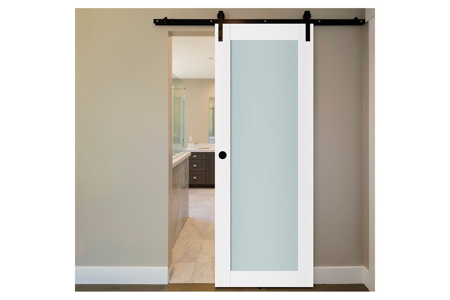 Nova Triplex 054 Soft White Laminated Modern Interior Door