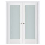 Nova Triplex 056 Soft White Laminated Modern Interior Door