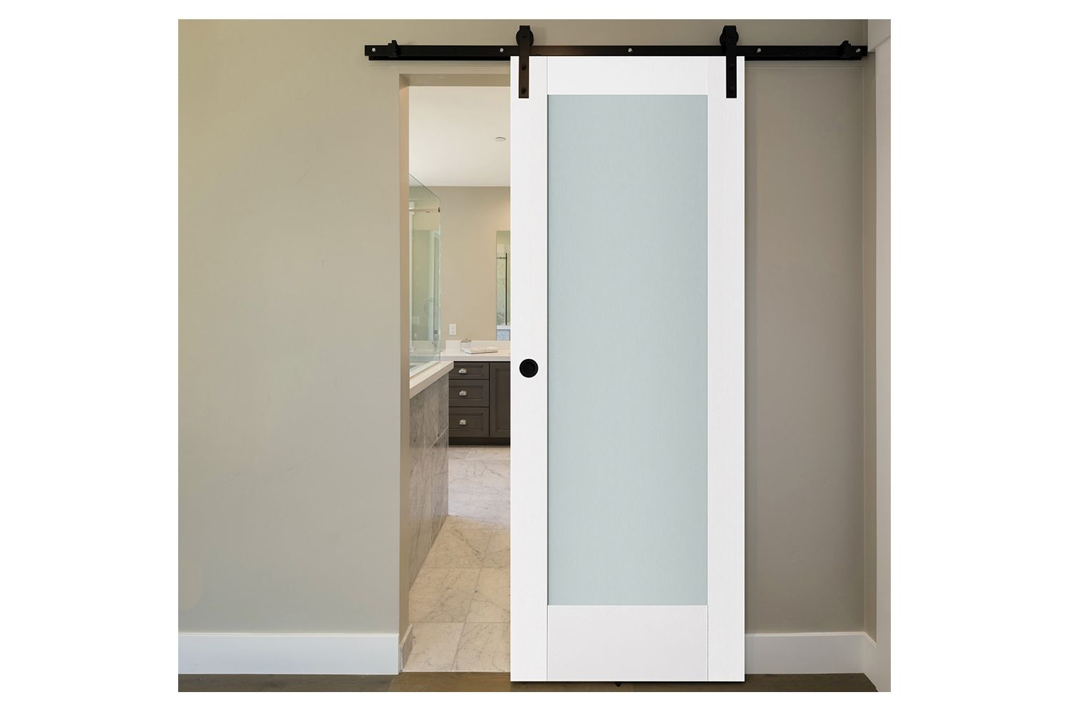 Nova Triplex 056 Soft White Laminated Modern Interior Door