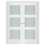 Nova Triplex 058 Soft White Laminated Modern Interior Door