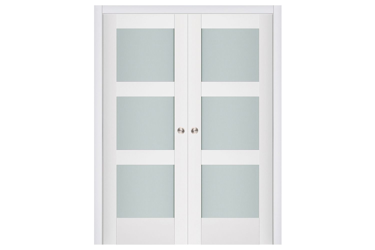 Nova Triplex 058 Soft White Laminated Modern Interior Door